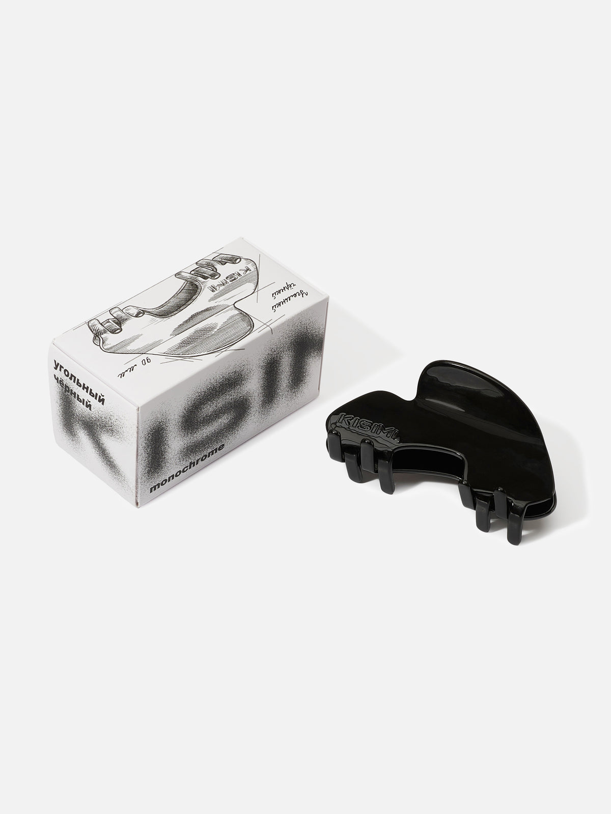 Monochrome claw clip "M"
